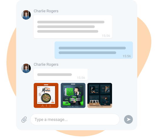 Discuss tasks with your colleages in a real-time chat